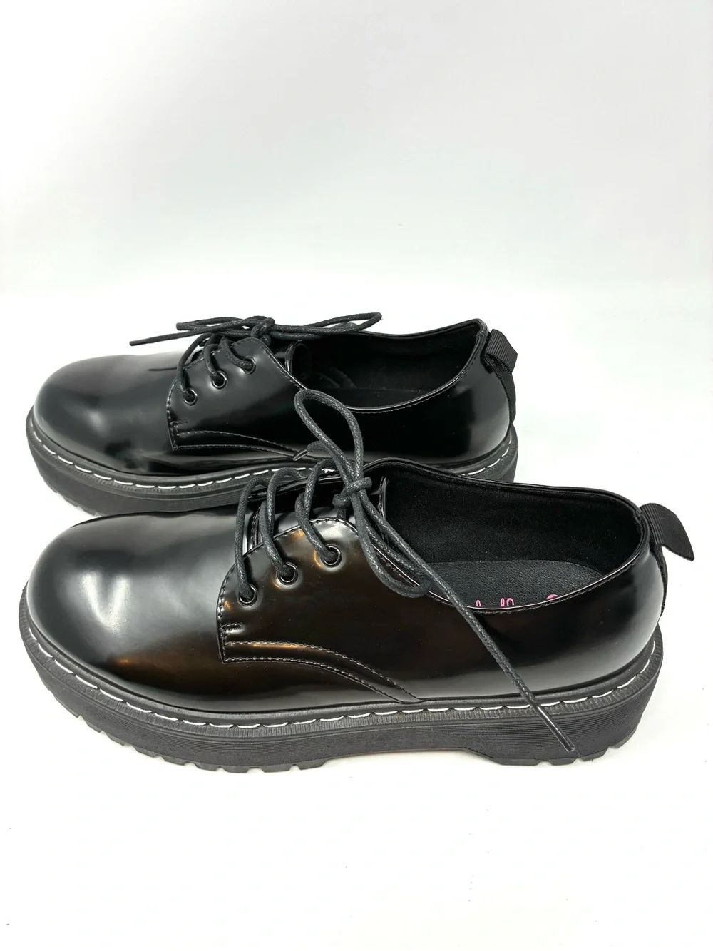 Jellypop Ominous Black Platform Oxfords Women’s Shoes Size 9.5 Nice! Grunge Wear
